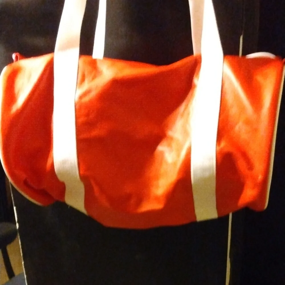 Vintage Hanes Bold Red Bag with White Handles